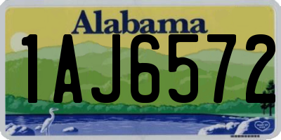 AL license plate 1AJ6572