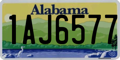 AL license plate 1AJ6577
