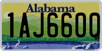 AL license plate 1AJ6600