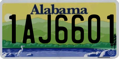 AL license plate 1AJ6601