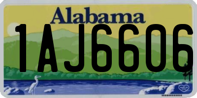 AL license plate 1AJ6606