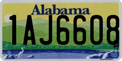 AL license plate 1AJ6608
