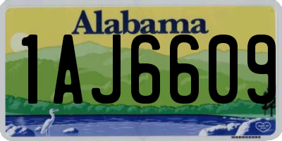 AL license plate 1AJ6609