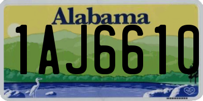 AL license plate 1AJ6610