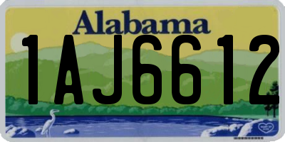 AL license plate 1AJ6612