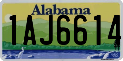 AL license plate 1AJ6614