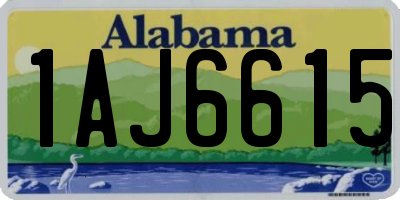AL license plate 1AJ6615