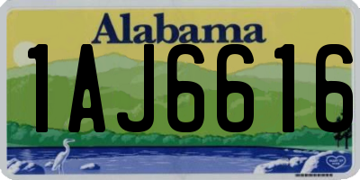 AL license plate 1AJ6616