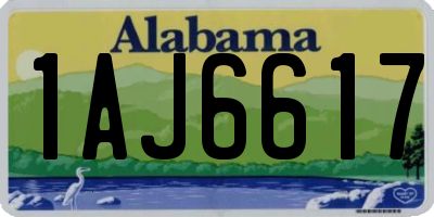 AL license plate 1AJ6617
