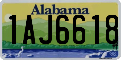 AL license plate 1AJ6618