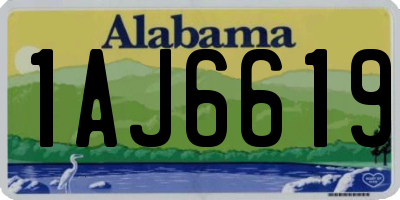 AL license plate 1AJ6619
