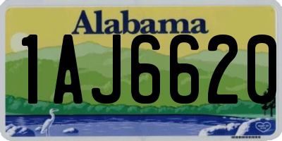 AL license plate 1AJ6620