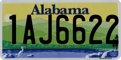 AL license plate 1AJ6622