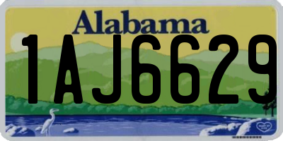AL license plate 1AJ6629