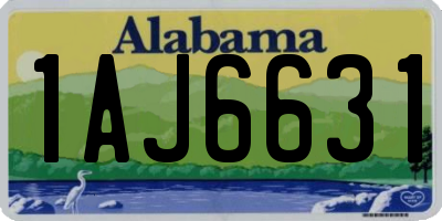 AL license plate 1AJ6631