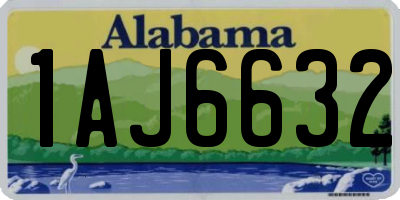 AL license plate 1AJ6632