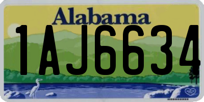 AL license plate 1AJ6634