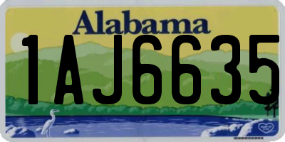 AL license plate 1AJ6635