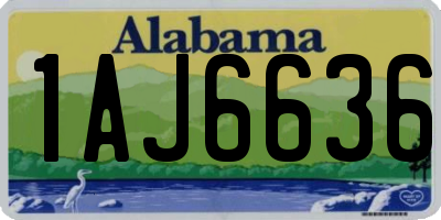 AL license plate 1AJ6636