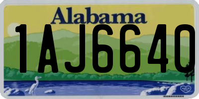 AL license plate 1AJ6640