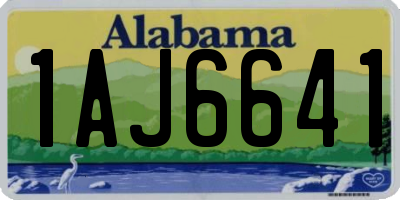 AL license plate 1AJ6641