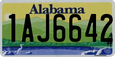 AL license plate 1AJ6642