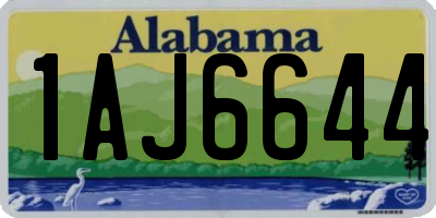 AL license plate 1AJ6644