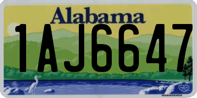 AL license plate 1AJ6647