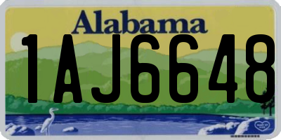 AL license plate 1AJ6648