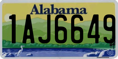 AL license plate 1AJ6649