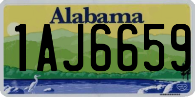 AL license plate 1AJ6659