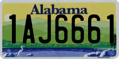 AL license plate 1AJ6661