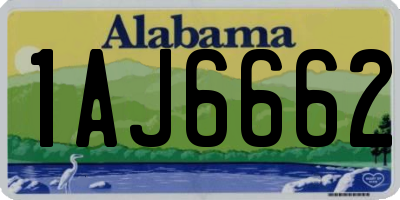 AL license plate 1AJ6662