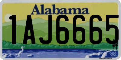 AL license plate 1AJ6665