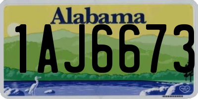 AL license plate 1AJ6673