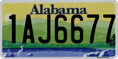 AL license plate 1AJ6677