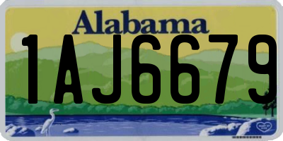 AL license plate 1AJ6679