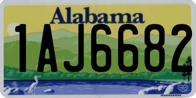 AL license plate 1AJ6682