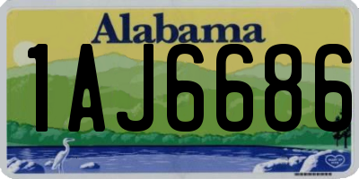 AL license plate 1AJ6686
