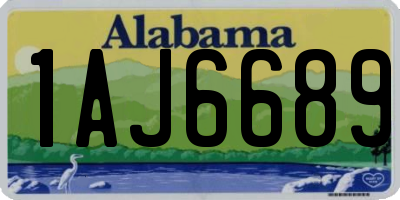 AL license plate 1AJ6689