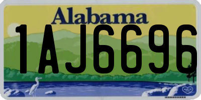 AL license plate 1AJ6696