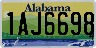 AL license plate 1AJ6698