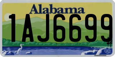 AL license plate 1AJ6699