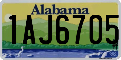 AL license plate 1AJ6705