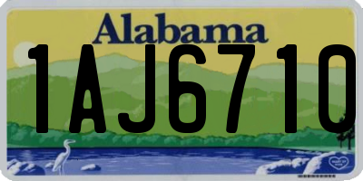 AL license plate 1AJ6710