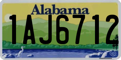 AL license plate 1AJ6712
