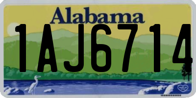 AL license plate 1AJ6714