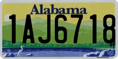 AL license plate 1AJ6718