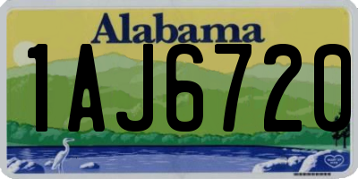 AL license plate 1AJ6720