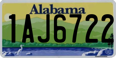 AL license plate 1AJ6722
